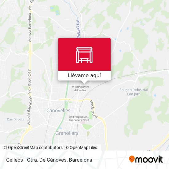 Mapa Céllecs - Ctra. De Cànoves