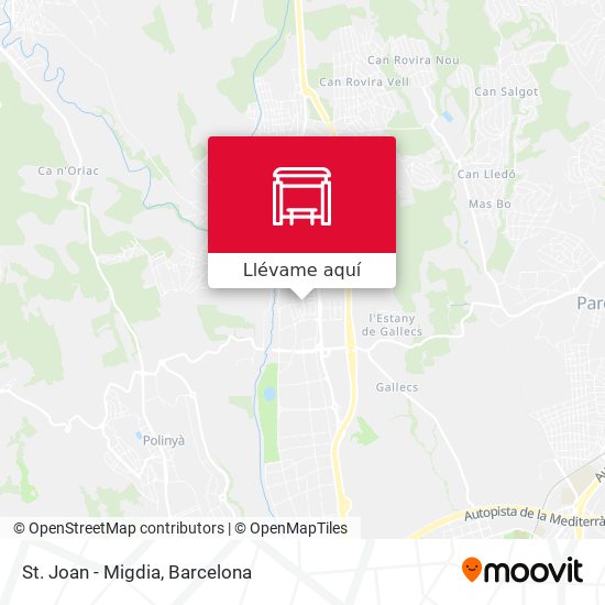 Mapa St. Joan - Migdia