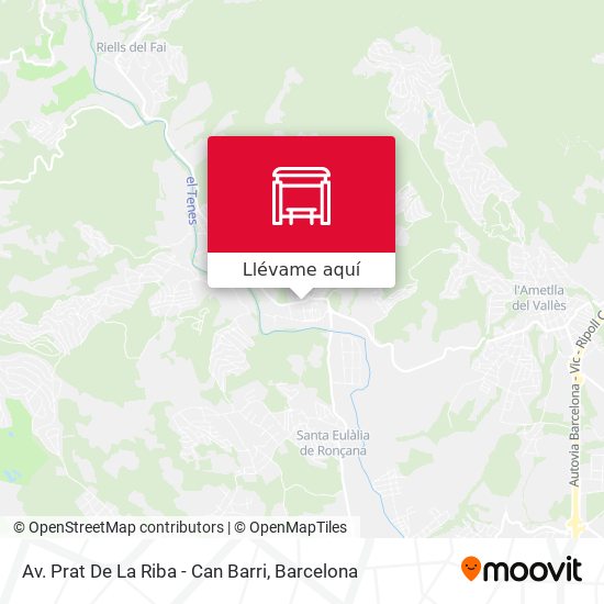 Mapa Av. Prat De La Riba - Can Barri