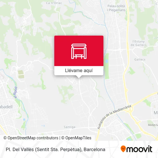 Mapa Pl. Del Vallès (Sentit Sta. Perpètua)