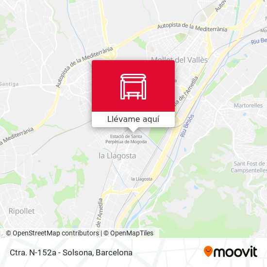 Mapa Ctra. N-152a - Solsona