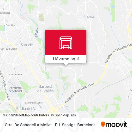 Mapa Ctra. De Sabadell A Mollet - P. I. Santiga