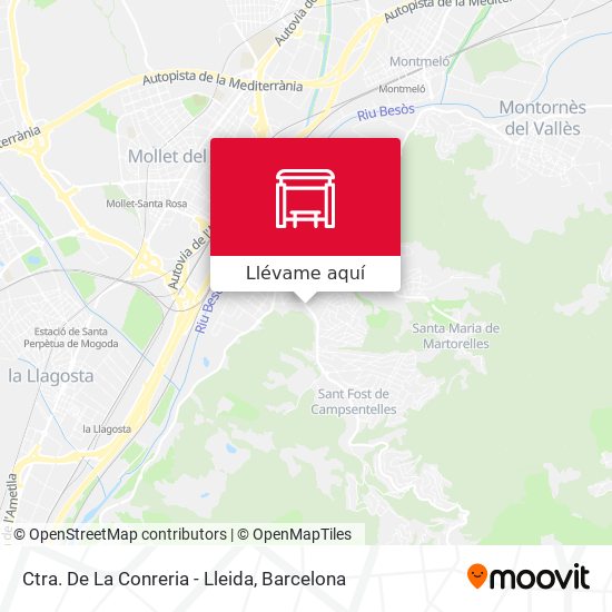 Mapa Ctra. De La Conreria - Lleida