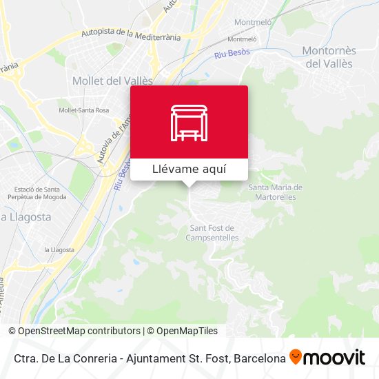 Mapa Ctra. De La Conreria - Ajuntament St. Fost