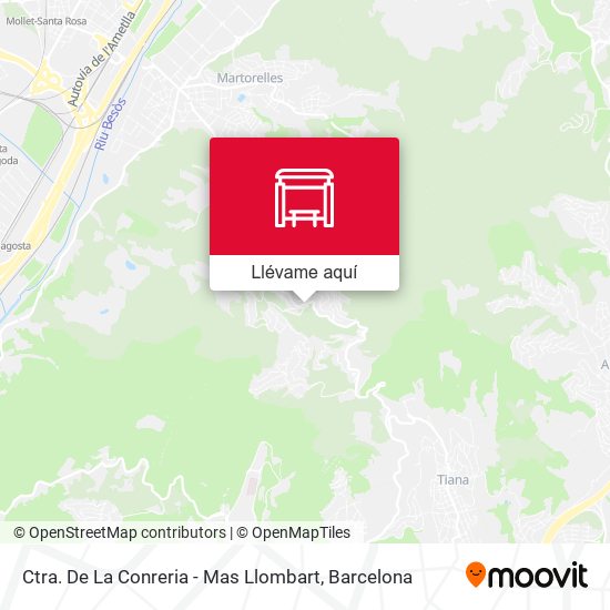 Mapa Ctra. De La Conreria - Mas Llombart