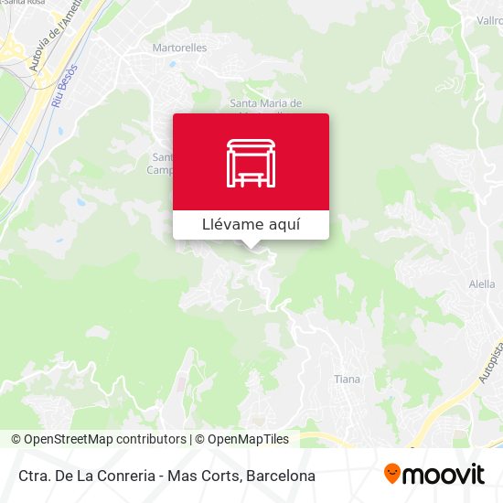 Mapa Ctra. De La Conreria - Mas Corts