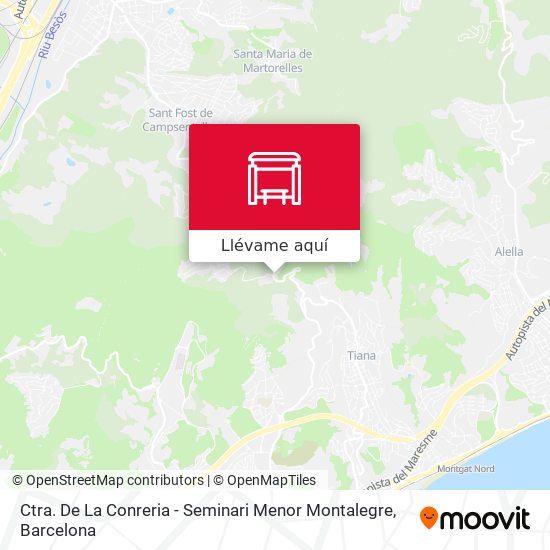 Mapa Ctra. De La Conreria - Seminari Menor Montalegre