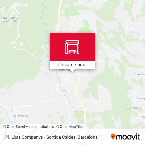 Mapa Pl. Lluís Companys - Sortida Caldes