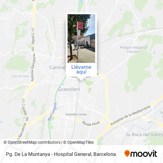 Mapa Pg. De La Muntanya - Hospital General