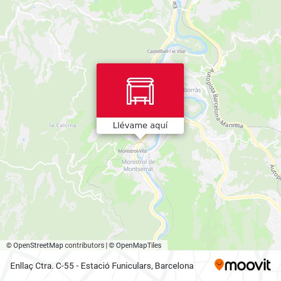 Mapa Enllaç Ctra. C-55 - Estació Funiculars