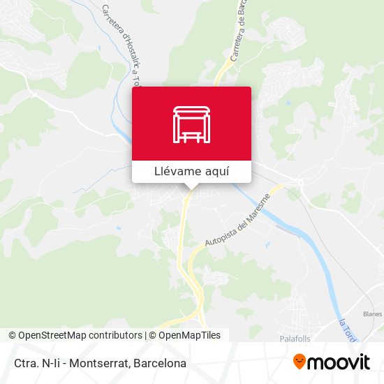 Mapa Ctra. N-Ii - Montserrat
