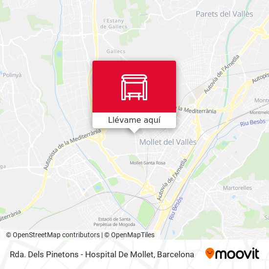 Mapa Rda. Dels Pinetons - Hospital De Mollet