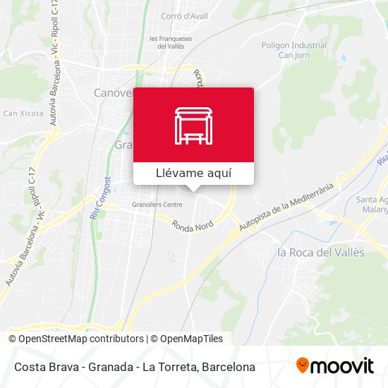 Mapa Costa Brava - Granada - La Torreta