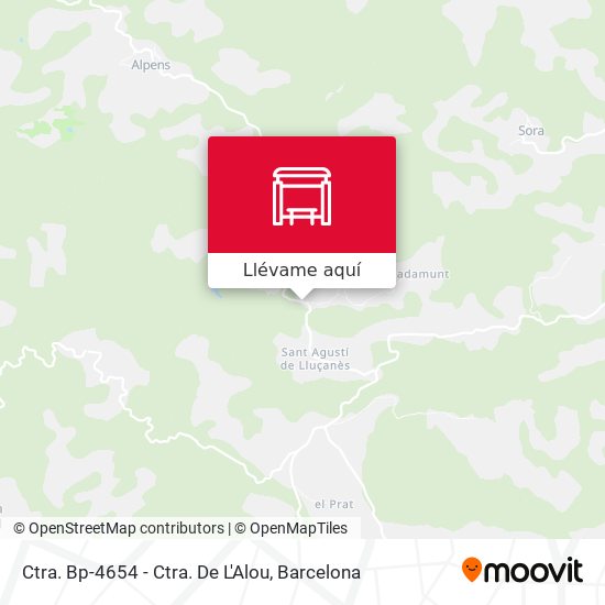 Mapa Ctra. Bp-4654 - Ctra. De L'Alou