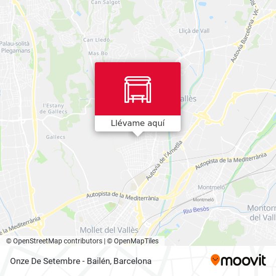 Mapa Onze De Setembre - Bailén