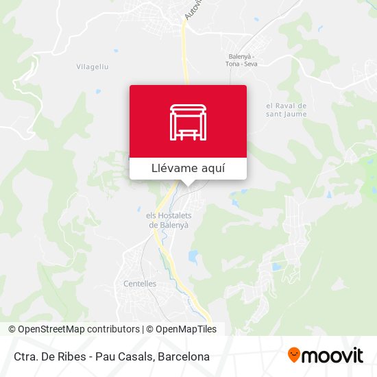 Mapa Ctra. De Ribes - Pau Casals
