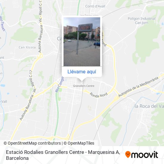 Mapa Estació Rodalies Granollers Centre - Marquesina A