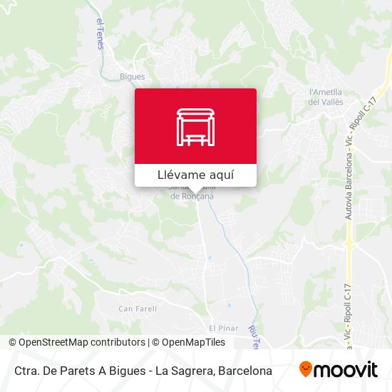 Mapa Ctra. De Parets A Bigues - La Sagrera