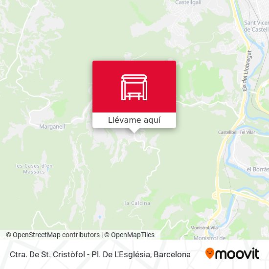 Mapa Ctra. De St. Cristòfol - Pl. De L'Església
