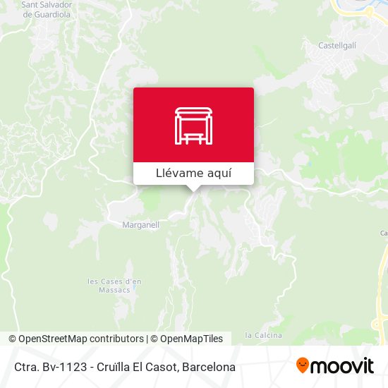 Mapa Ctra. Bv-1123 - Cruïlla El Casot