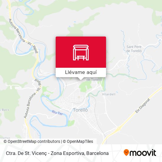 Mapa Ctra. De St. Vicenç - Zona Esportiva