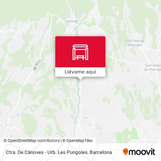 Mapa Ctra. De Cànoves - Urb. Les Pungoles