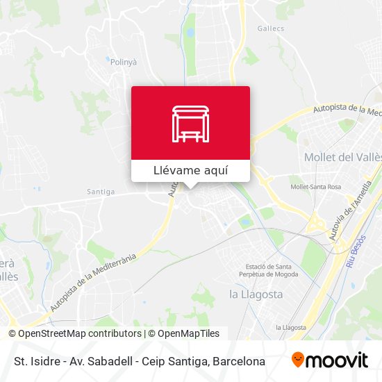 Mapa St. Isidre - Av. Sabadell - Ceip Santiga