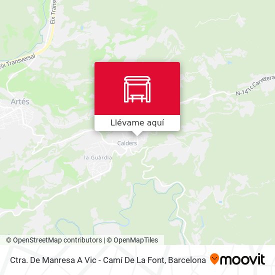 Mapa Ctra. De Manresa A Vic - Camí De La Font