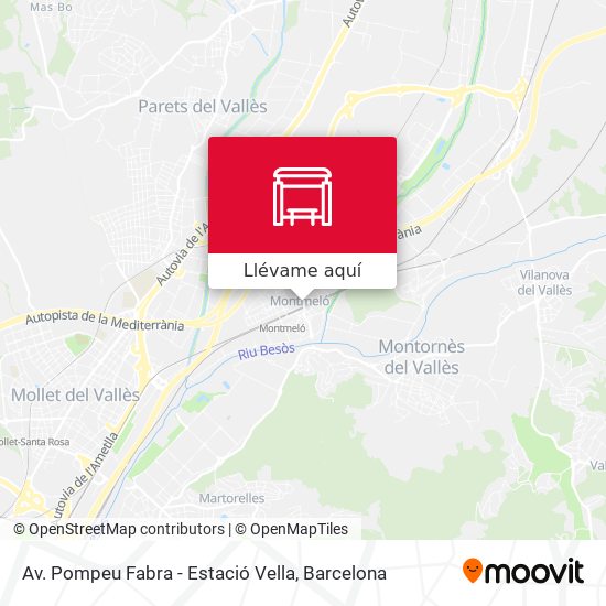 Mapa Av. Pompeu Fabra - Estació Vella