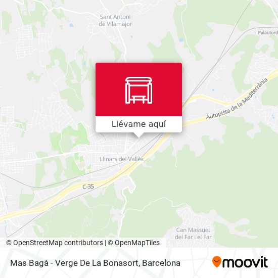 Mapa Mas Bagà - Verge De La Bonasort