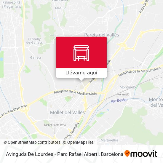 Mapa Avinguda De Lourdes - Parc Rafael Alberti