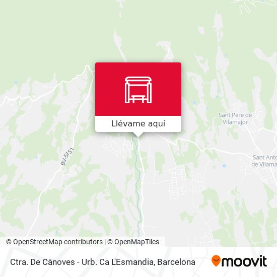Mapa Ctra. De Cànoves - Urb. Ca L'Esmandia