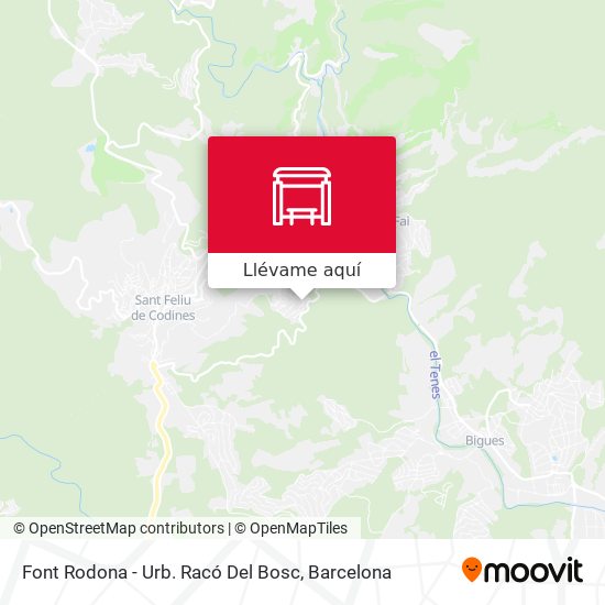 Mapa Font Rodona - Urb. Racó Del Bosc