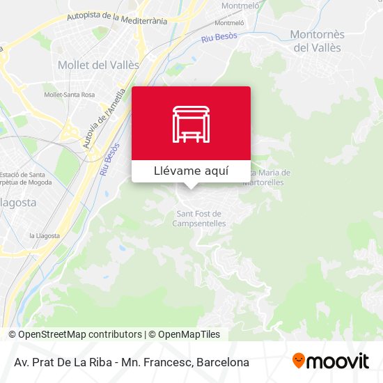 Mapa Av. Prat De La Riba - Mn. Francesc