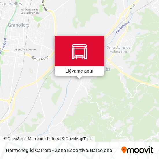 Mapa Hermenegild Carrera - Zona Esportiva