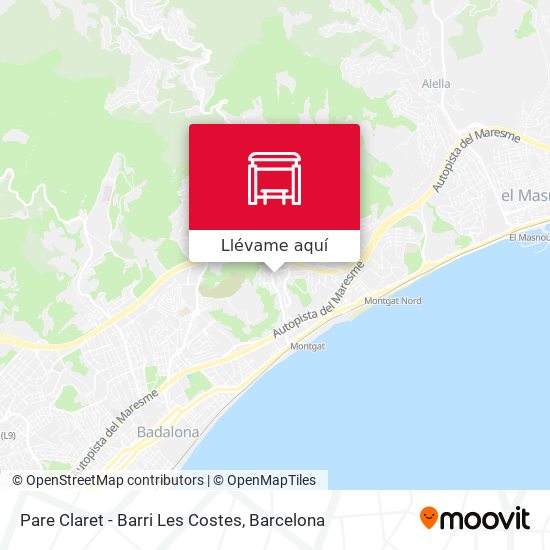 Mapa Pare Claret - Barri Les Costes