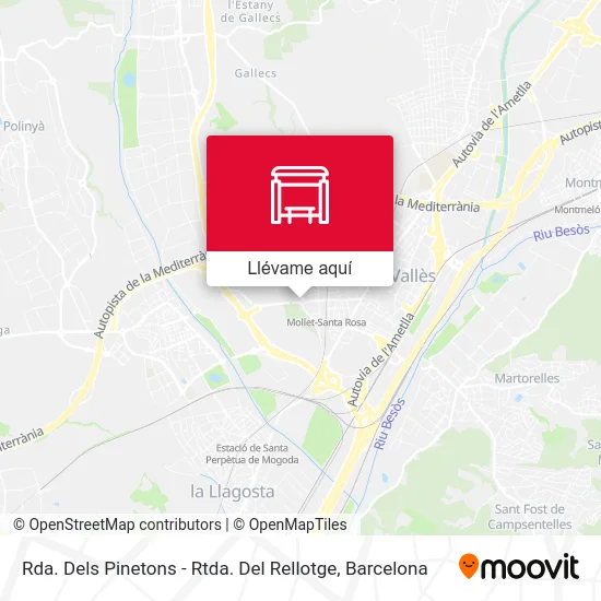 Mapa Rda. Dels Pinetons - Rtda. Del Rellotge