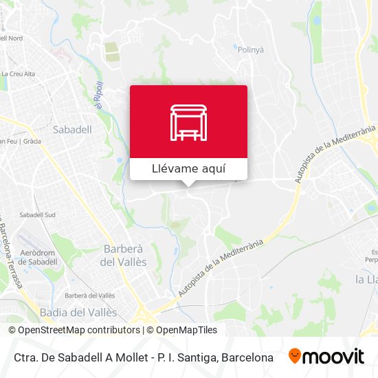 Mapa Ctra. De Sabadell A Mollet - P. I. Santiga