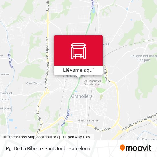 Mapa Pg. De La Ribera - Sant Jordi