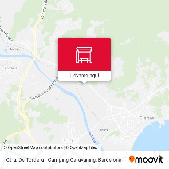 Mapa Ctra. De Tordera - Camping Caravaning