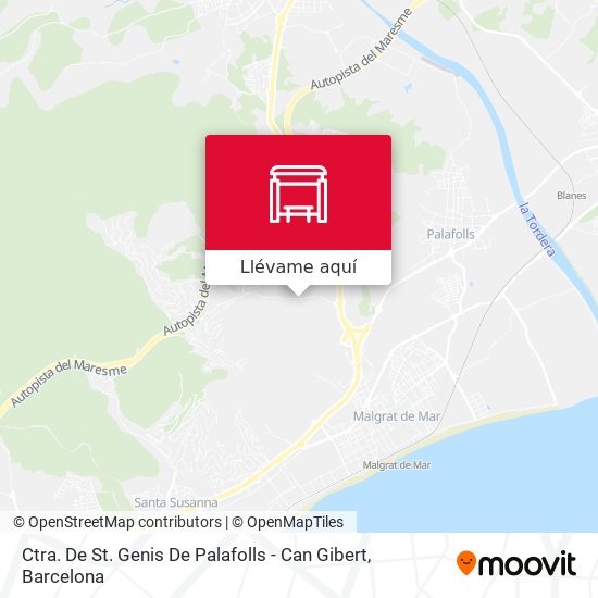 Mapa Ctra. De St. Genis De Palafolls - Can Gibert