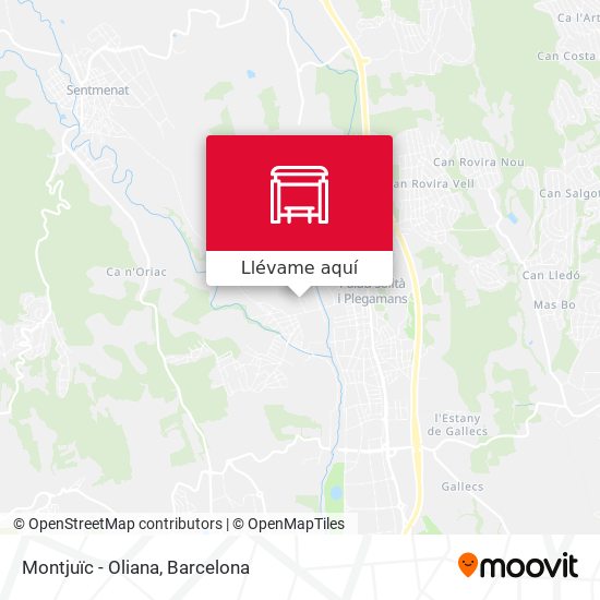 Mapa Montjuïc - Oliana