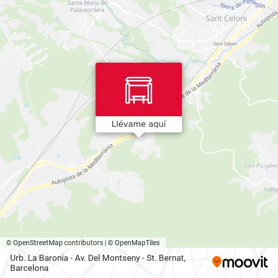 Mapa Urb. La Baronia - Av. Del Montseny - St. Bernat