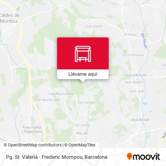 Mapa Pg. St. Valerià - Frederic Mompou
