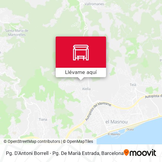 Mapa Pg. D'Antoni Borrell - Pg. De Marià Estrada