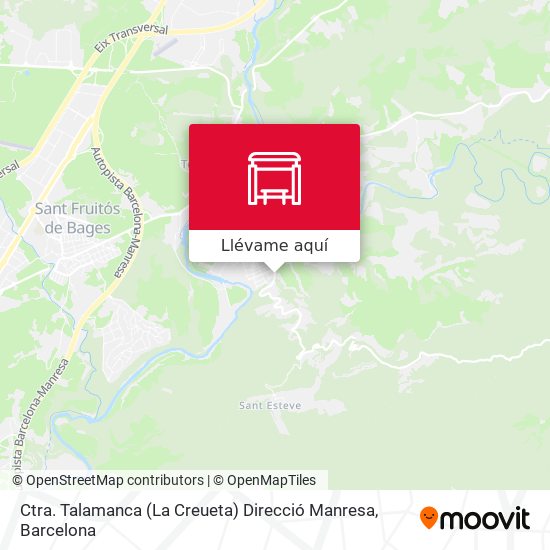 Mapa Ctra. Talamanca (La Creueta) Direcció Manresa