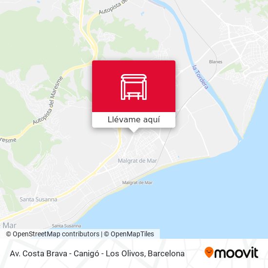 Mapa Av. Costa Brava - Canigó - Los Olivos