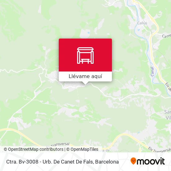 Mapa Ctra. Bv-3008 - Urb. De Canet De Fals