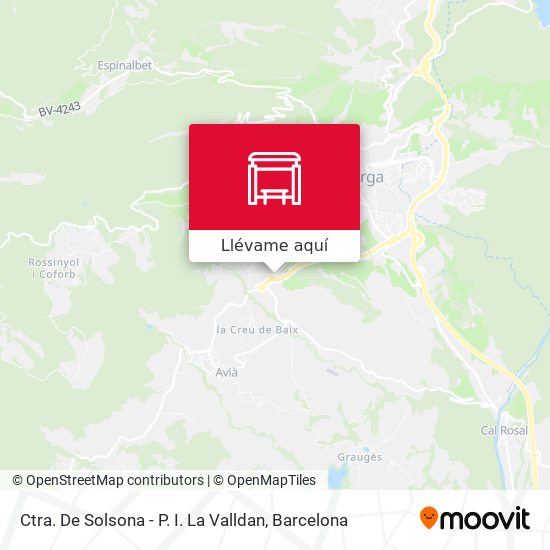 Mapa Ctra. De Solsona - P. I. La Valldan