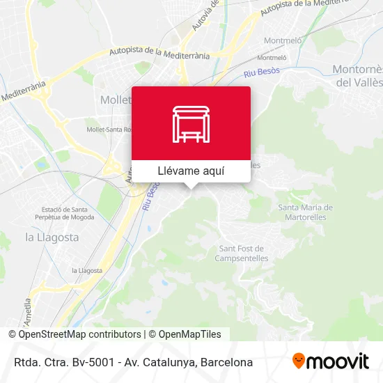 Mapa Rtda. Ctra. Bv-5001 - Av. Catalunya